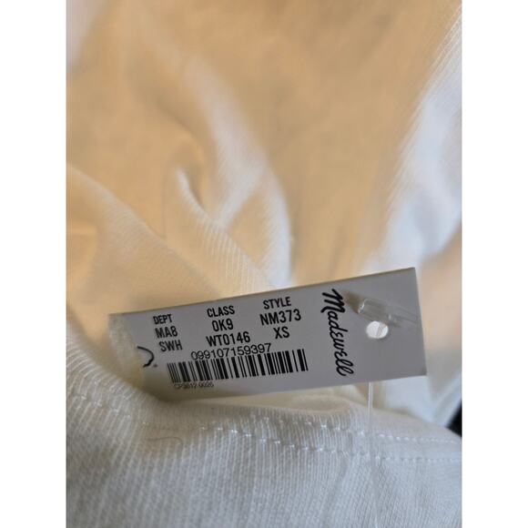NWT Madewell Relaxed Tee white size XS mens style NM373. - Picture 5 of 5